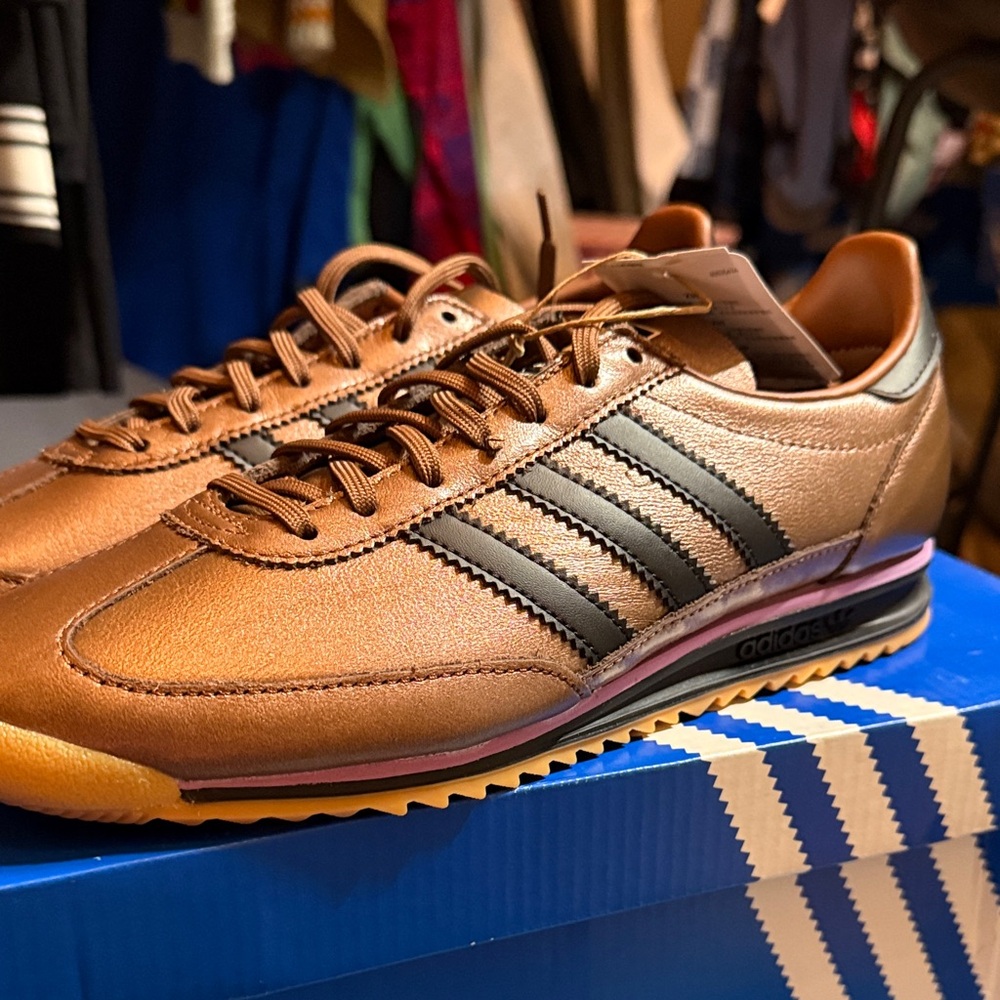 Adidas Women’s SL 72 OG Metallic Copper and Black Sneakers